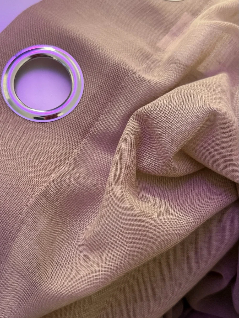 Taupe Sheer Grommet Curtains - Home Accents